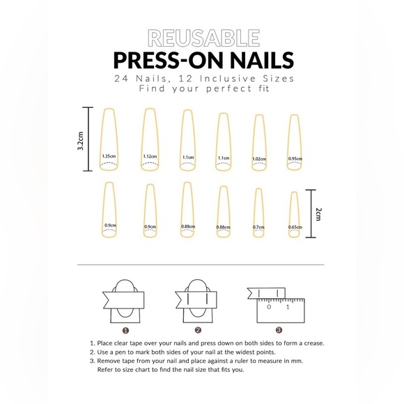 Passion of Essence Nail Bar 24pcs Long Coffin Floral Print Fake Nail - Picture 8 of 9